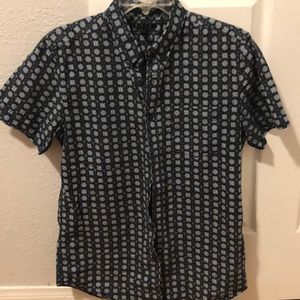 21 Men navy blue printed shirt